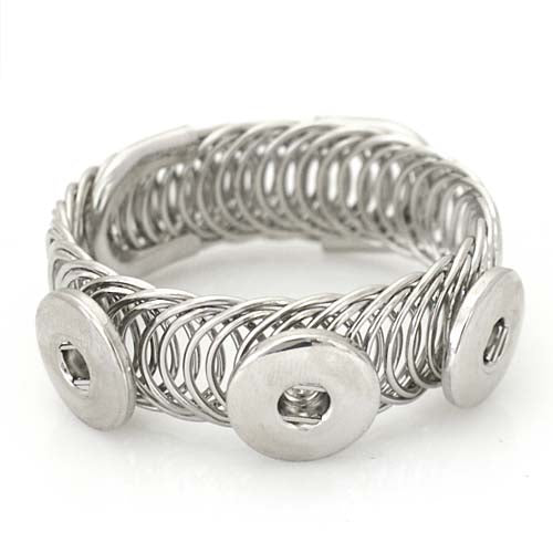 21114 - Snap Jewelry - 20mm - Bracelet - Metal - 3 Snaps