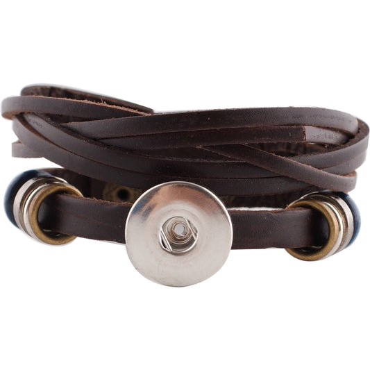 21233 - Snap Jewelry - 20mm - Bracelet - Leather - 1 Snap