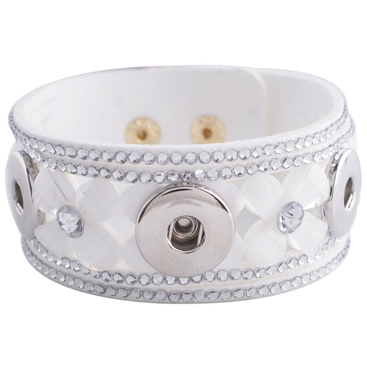 21264 - Snap Jewelry - 20mm - Bracelet - Leather - 3 Snaps