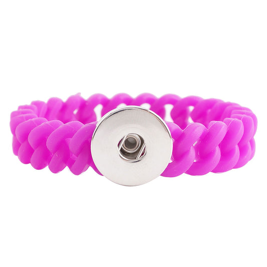 21611 - Snap Jewelry - 20mm - Bracelet - Silicone - 1 Snap