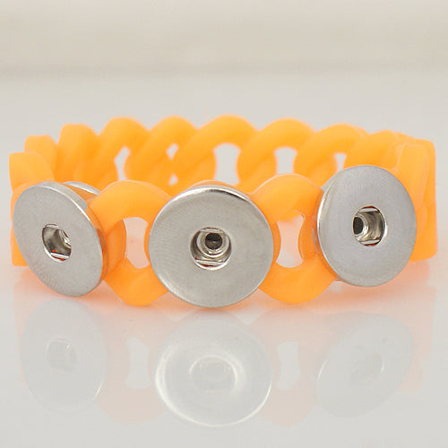 21618 - Snap Jewelry - 20mm - Bracelet - Silicone - 3 Snaps