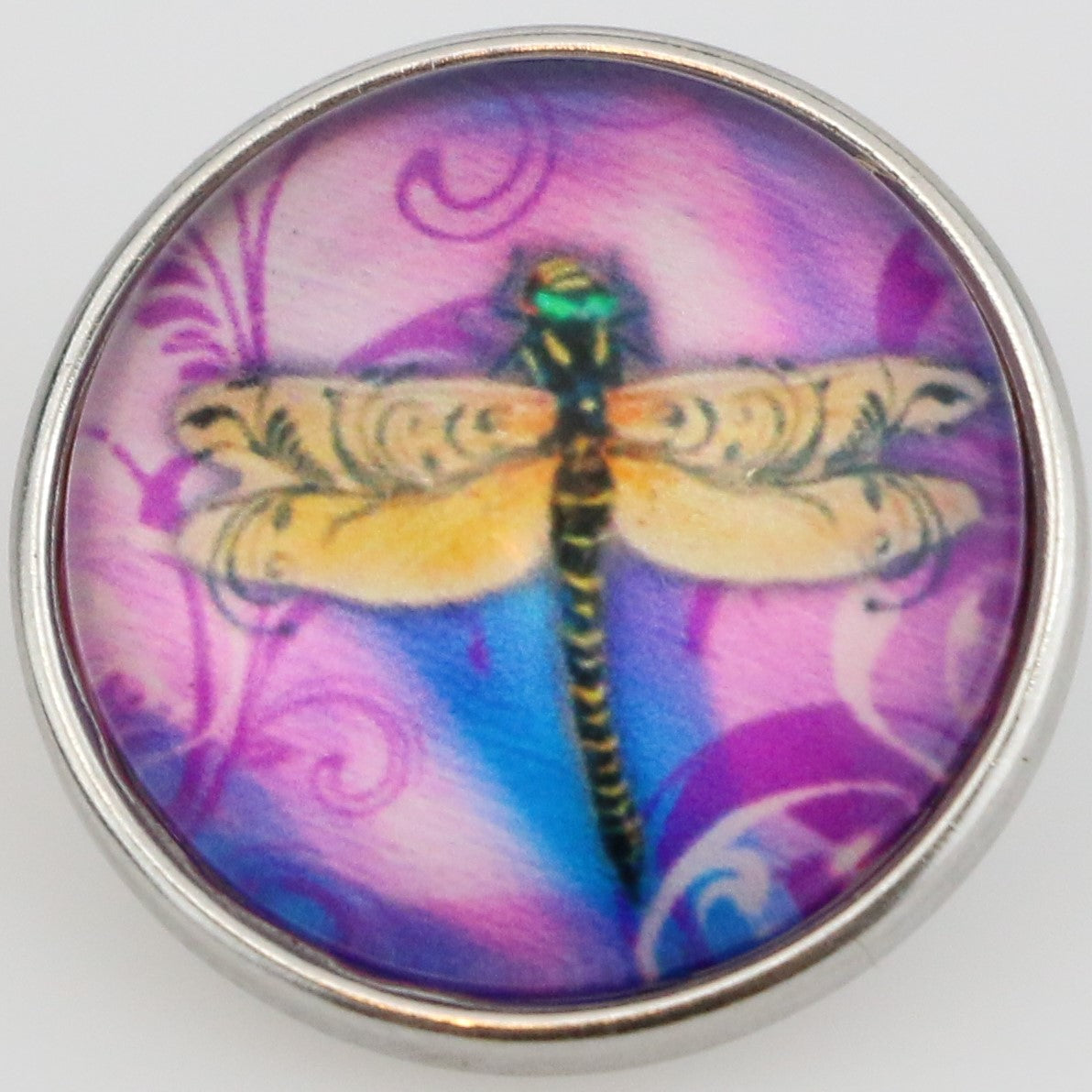 40085 - Snap - 20mm - Dragonfly on Purple