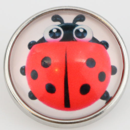 40123 - Snap - 20mm - Red Ladybug - "Googly" Eyes