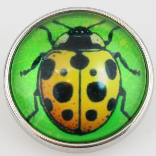 40126 - Snap - 20mm - Yellow Ladybug