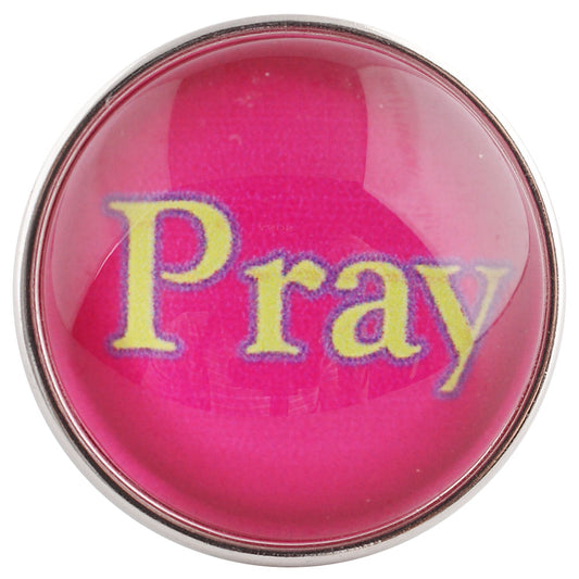 40304 - Snap - 20mm - "Pray" on Pink Background