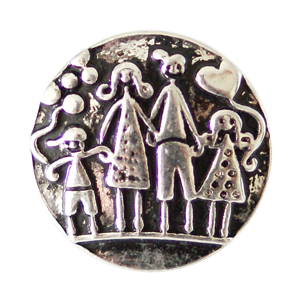 40333 - Snap - 20mm - Antique Silver with Family Figures