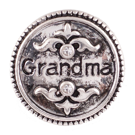 40348 - Snap - 20mm - Antique Silver "Grandma"