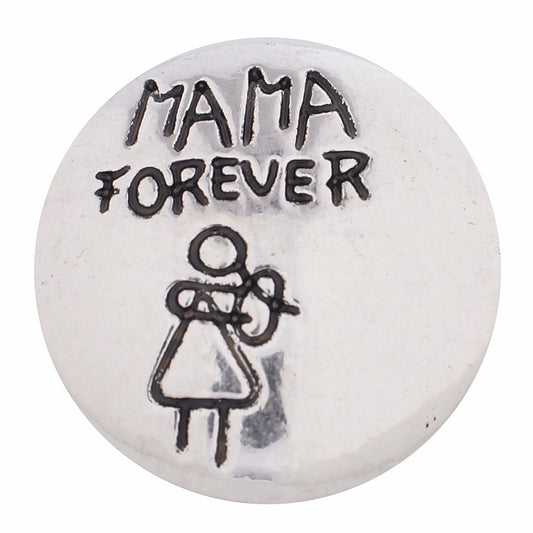 40353 - Snap - 20mm - Silver - "MAMA FOREVER"