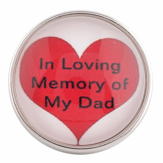 40371 - Snap - 20mm - "In Loving Memory of My Dad"