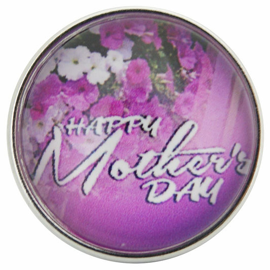 40374 - Snap - 20mm - "Happy Mother's Day" - Purple Background