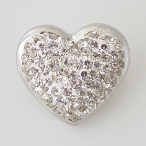 40423 - Snap - 20mm - Clear Rhinestone Heart