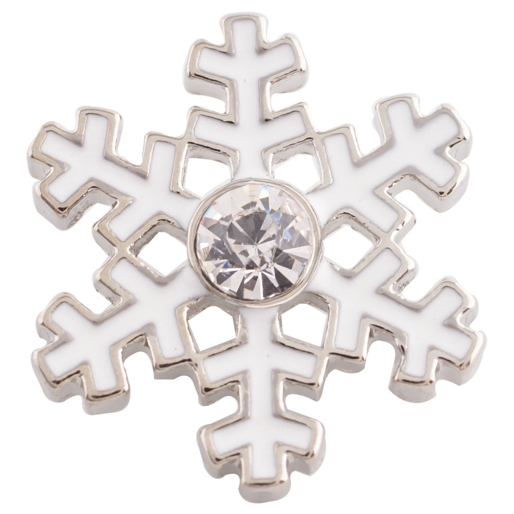 40591 - Snap - 20mm - White Snowflake