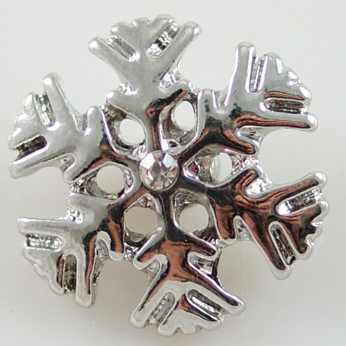 40592 - Snap - 20mm - Silver Snowflake