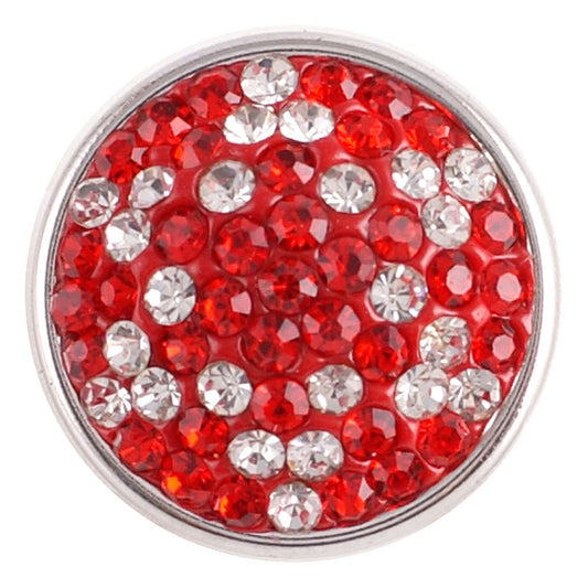 40676 - Snap - 20mm - Red Rhinestone Ornament with Six Point Star