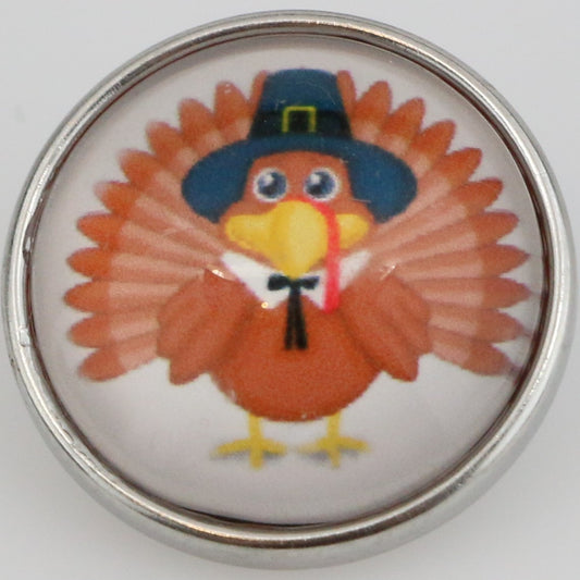 41207 - Snap - 20mm - Turkey with Pilgrim Hat