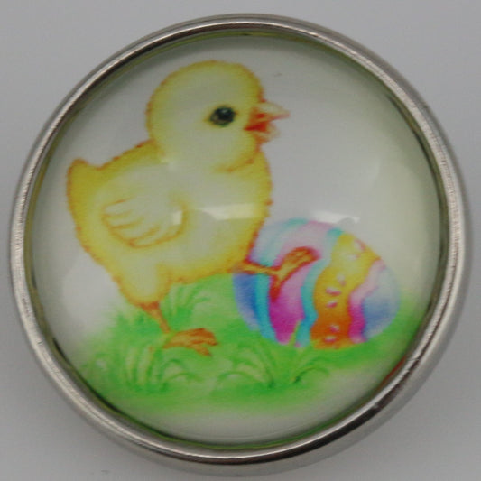 41227 - Snap - 20mm - Yellow Chick with Easter Egg