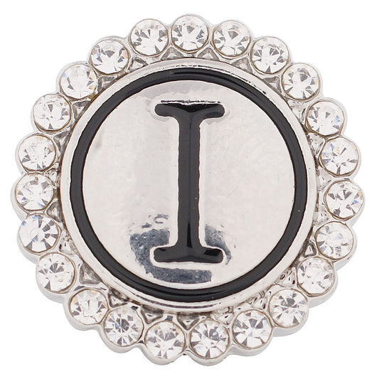 44008 - Snap - 20mm - Letter "I" - Rhinestones