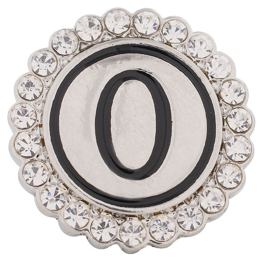 44014 - Snap - 20mm - Letter "O" - Rhinestones