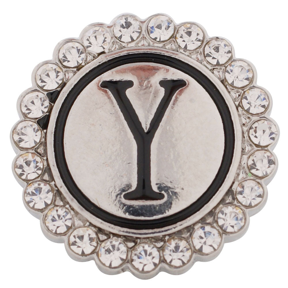 44024 - Snap - 20mm - Letter "Y" - Rhinestones