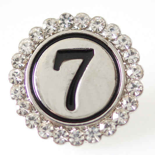 47007 - Snap - 20mm - Number "7" - Rhinestones