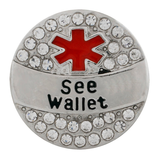 50000 - Snap - 20mm - Medic Alert - "See Wallet"