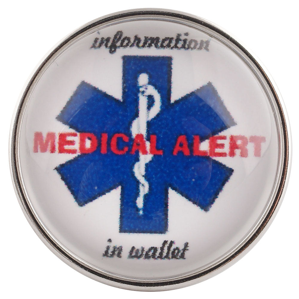 50002 - Snap - 20mm - Medical Alert - "Information in Wallet"