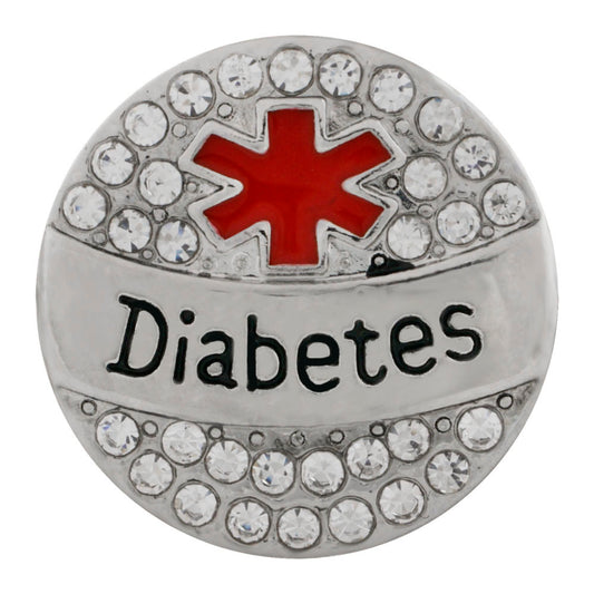 50005 - Snap - 20mm - Medic Alert - "Diabetes"