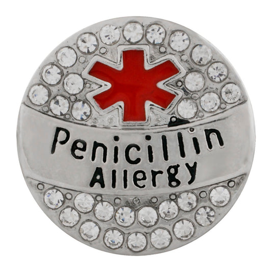 50010 - Snap - 20mm - Medic Alert - "Penicillin Allergy"