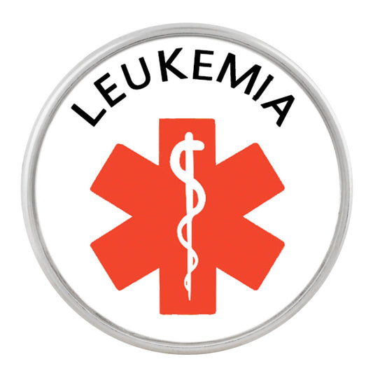 50015 - Snap - 20mm - Medic Alert - "Leukemia"
