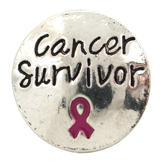 50023 - Snap - 20mm - Cancer Survivor with Pink Ribbon
