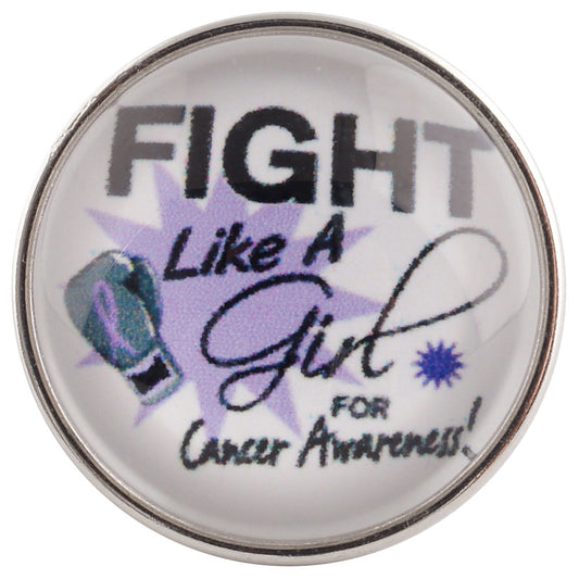 50025 - Snap - 20mm - "Fight Like A Girl for Cancer Awareness!"