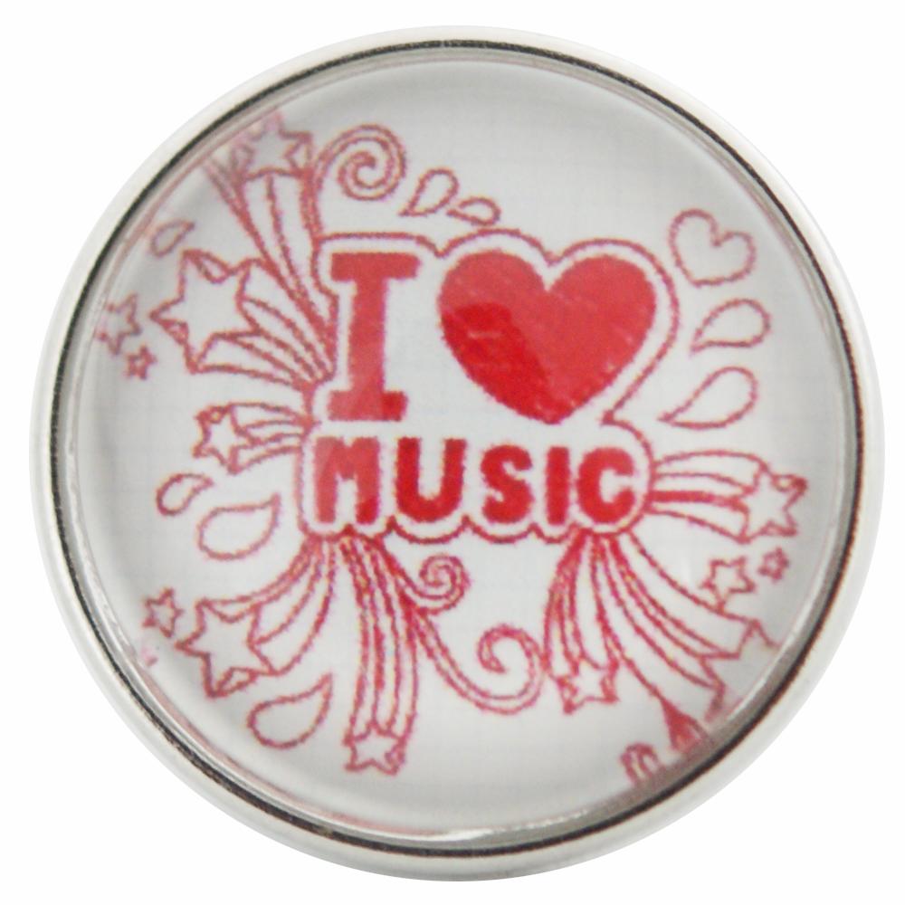 51202 - Snap - 20mm - I (Heart) MUSIC