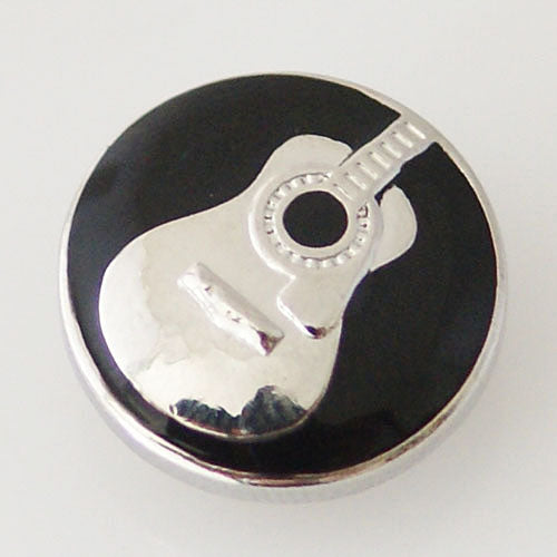 51205 - Snap - 20mm - Silver/Black Guitar