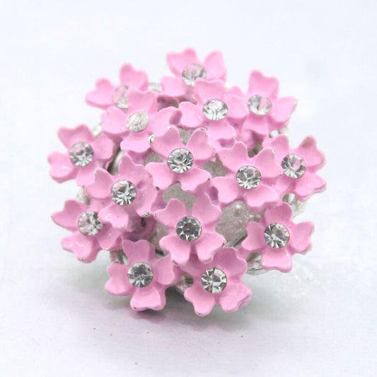 52006 - Snap - 20mm - 3D Cluster of Pink Flowers