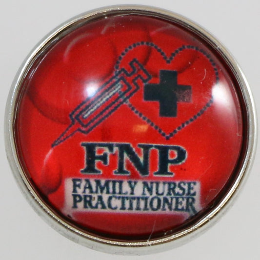 53007 - Snap - 20mm - Family Nurse Practitioner - Red Background
