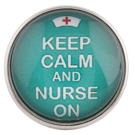 53013 - Snap - 20mm - Keep Calm and Nurse On - Green