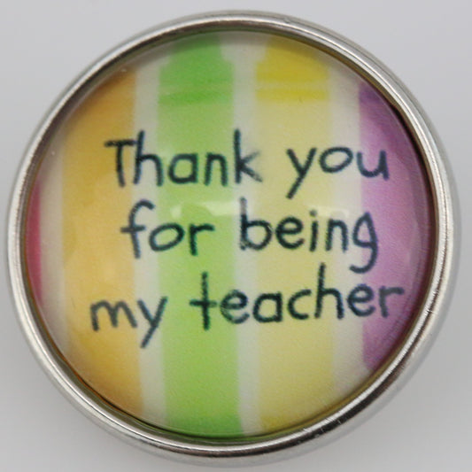 53105 - Snap - 20mm - "Thank you for being my teacher"