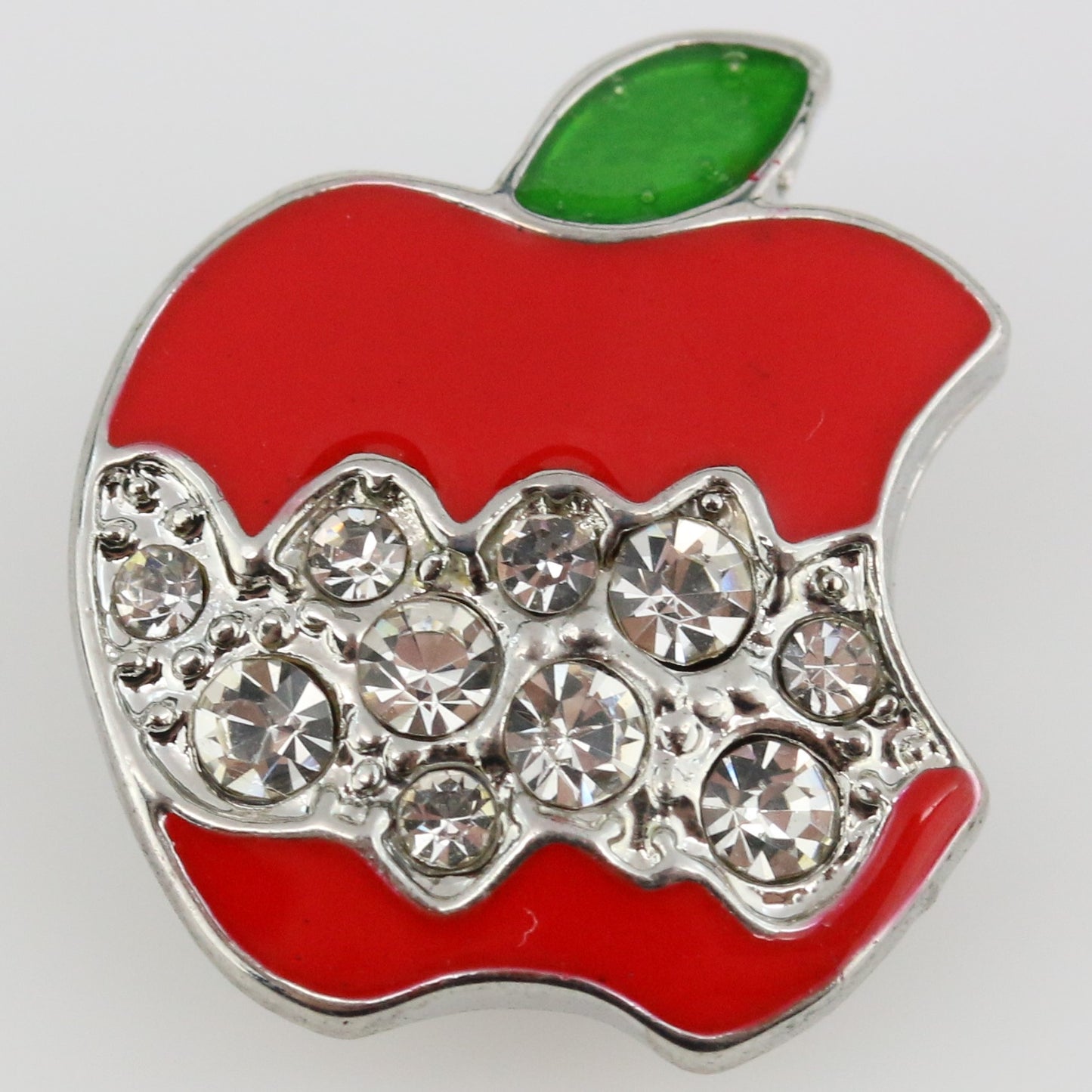 53111 - Snap - 20mm - Teacher Apple - Rhinestones