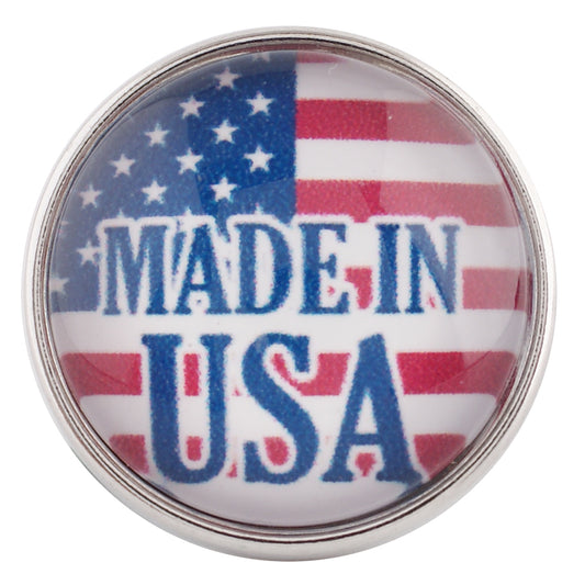 54001 - Snap - 20mm - American Flag with "MADE IN USA"