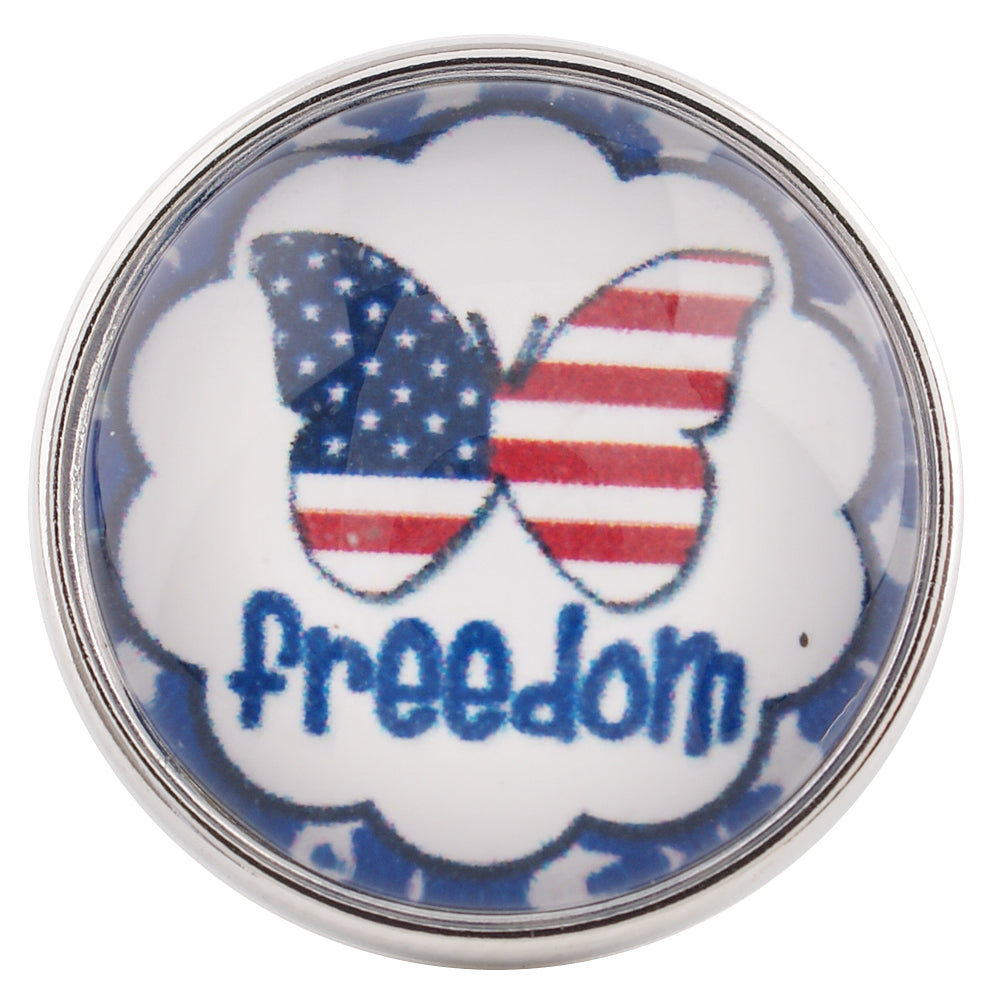 54011 - Snap - 20mm - USA Butterfly - "Freedom"