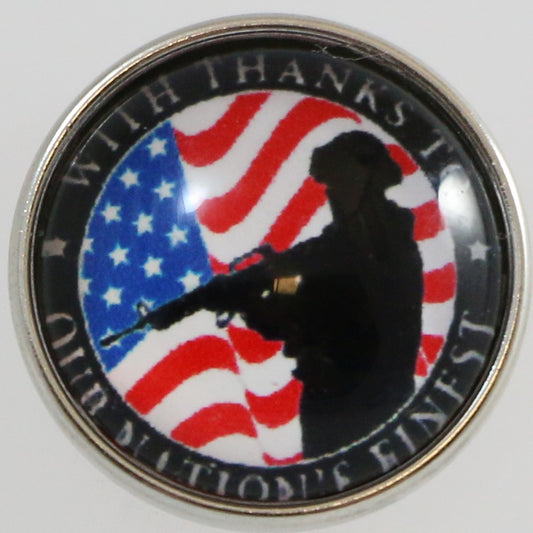 54013 - Snap - 20mm - USA - "WITH THANKS TO OUR NATION'S FINEST"