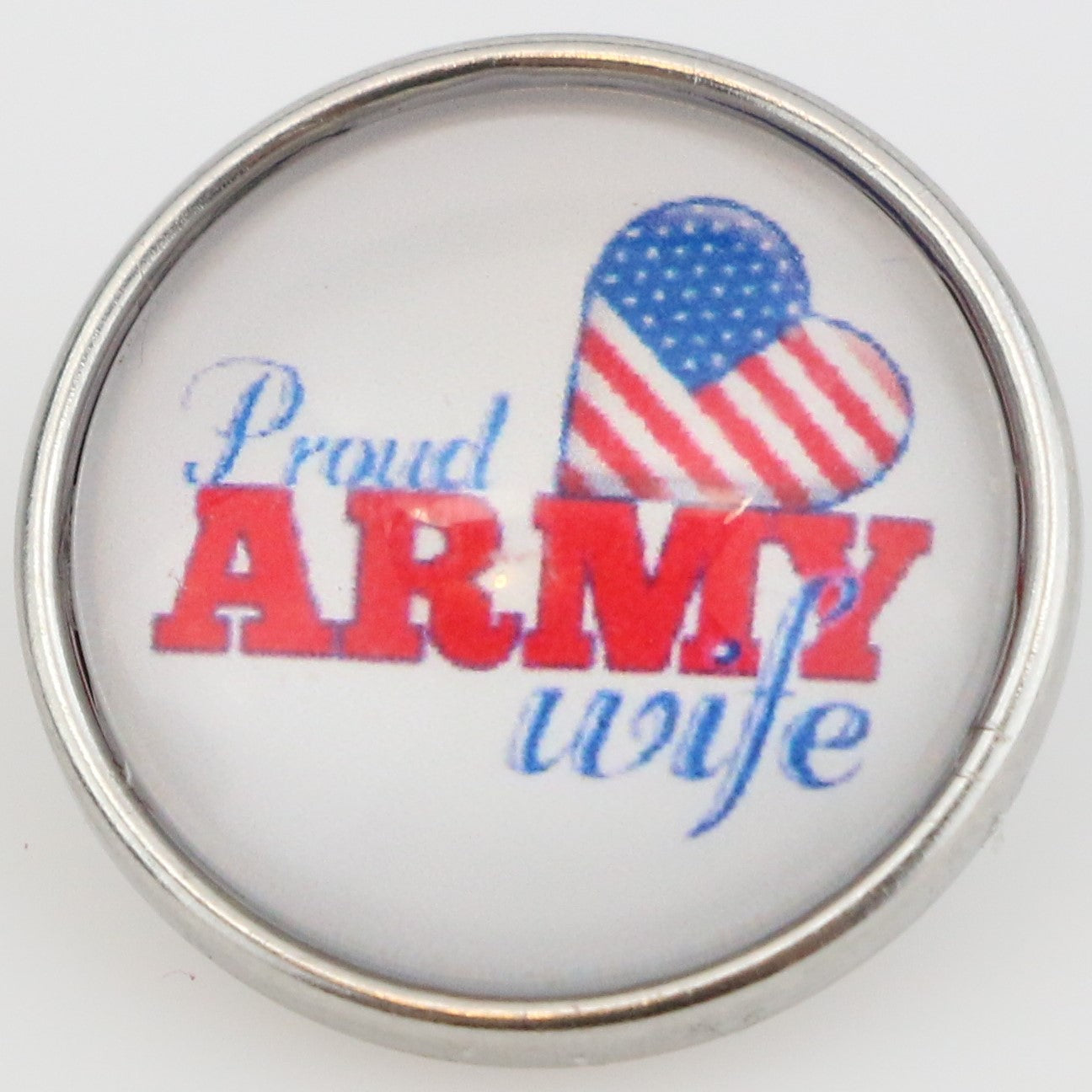 54019 - Snap - 20mm - Proud ARMY Wife