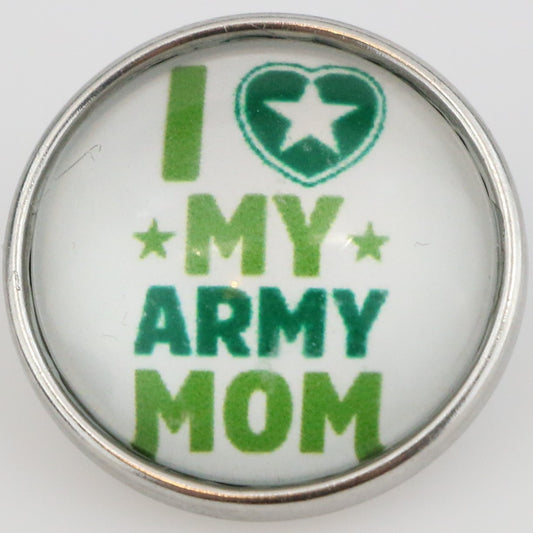 54030 - Snap - 20mm - I (Heart) MY ARMY MOM