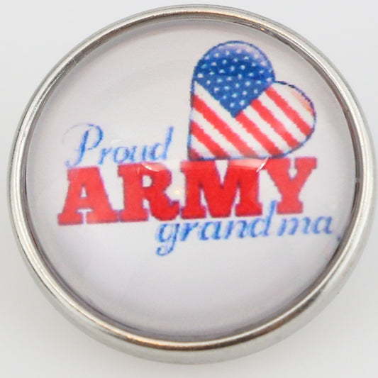 54037 - Snap - 20mm - Proud ARMY grandma