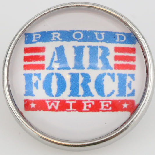 54043 - Snap - 20mm - PROUD AIR FORCE WIFE
