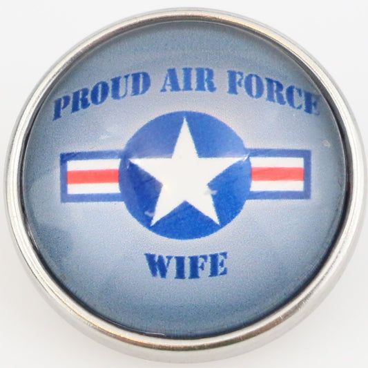 54044 - Snap - 20mm - PROUD AIR FORCE WIFE