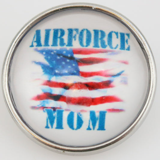 54055 - Snap - 20mm - AIR FORCE MOM with Flag