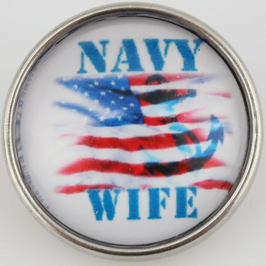54077 - Snap - 20mm - NAVY WIFE - Flag