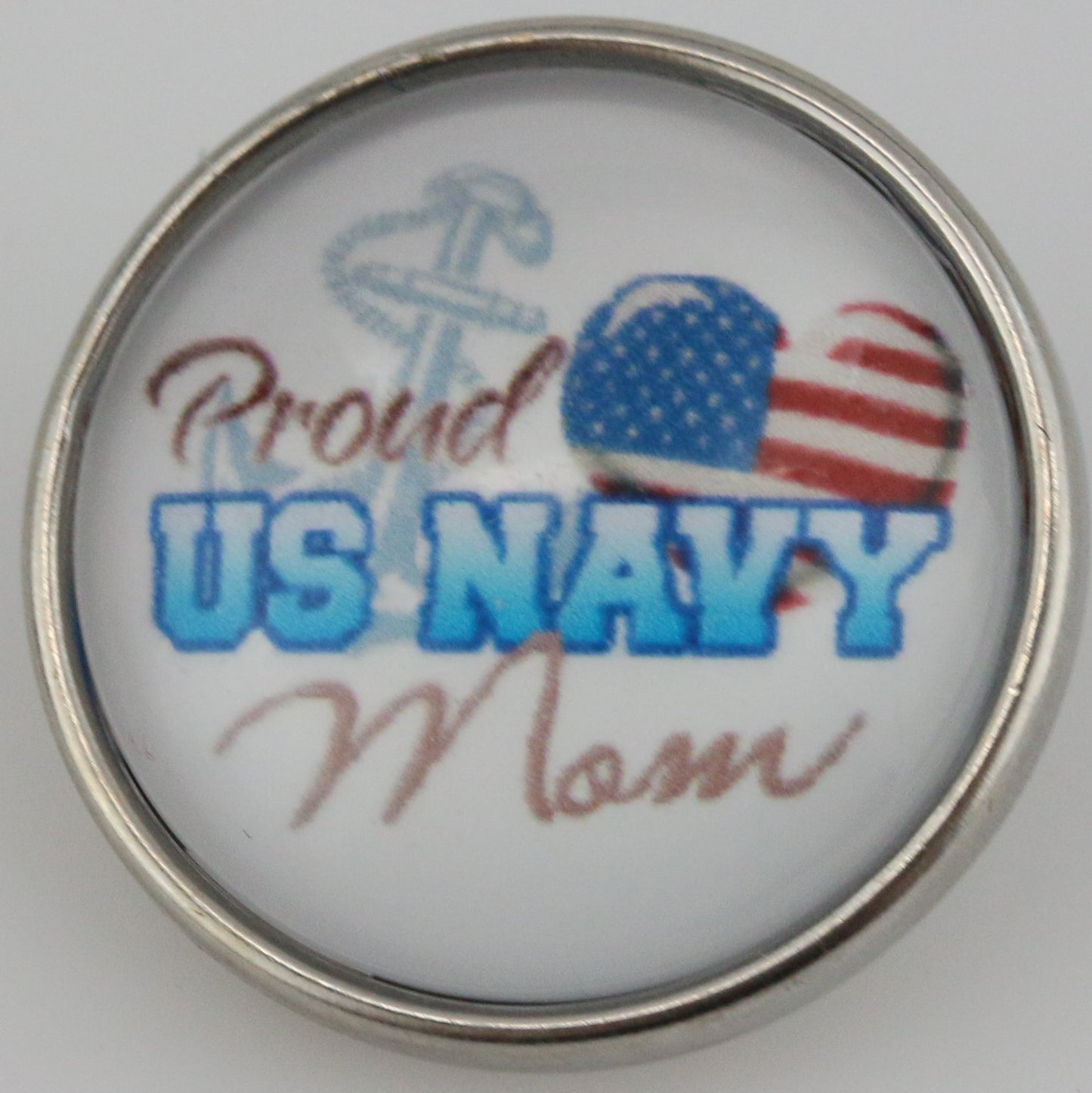 54081 - Snap - 20mm - Proud US NAVY Mom