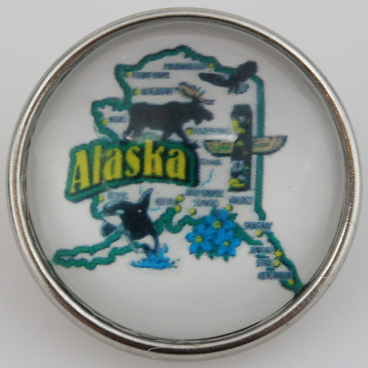 55001 - Snap - 20mm - US State - Alaska